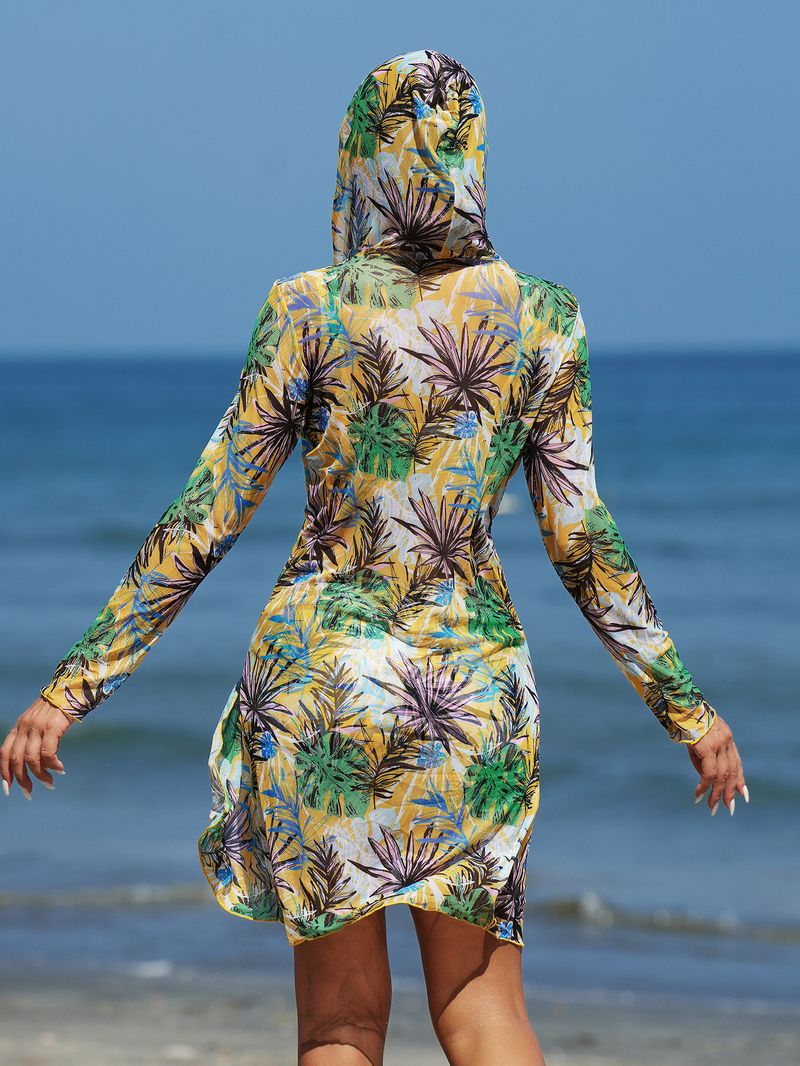 Kleding Mode Sexy Multi Color Bedrukt Driedelig Bikini Dames Badpak_voghion.com