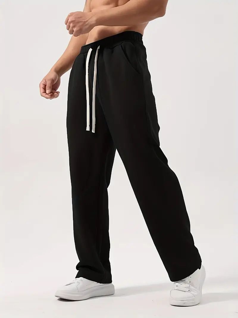 Herrenbekleidung Sporthosen Herbst und Winter Gerade Lose Hosen Jogginghosen Lässige Jungen Wischhosen_voghion.com