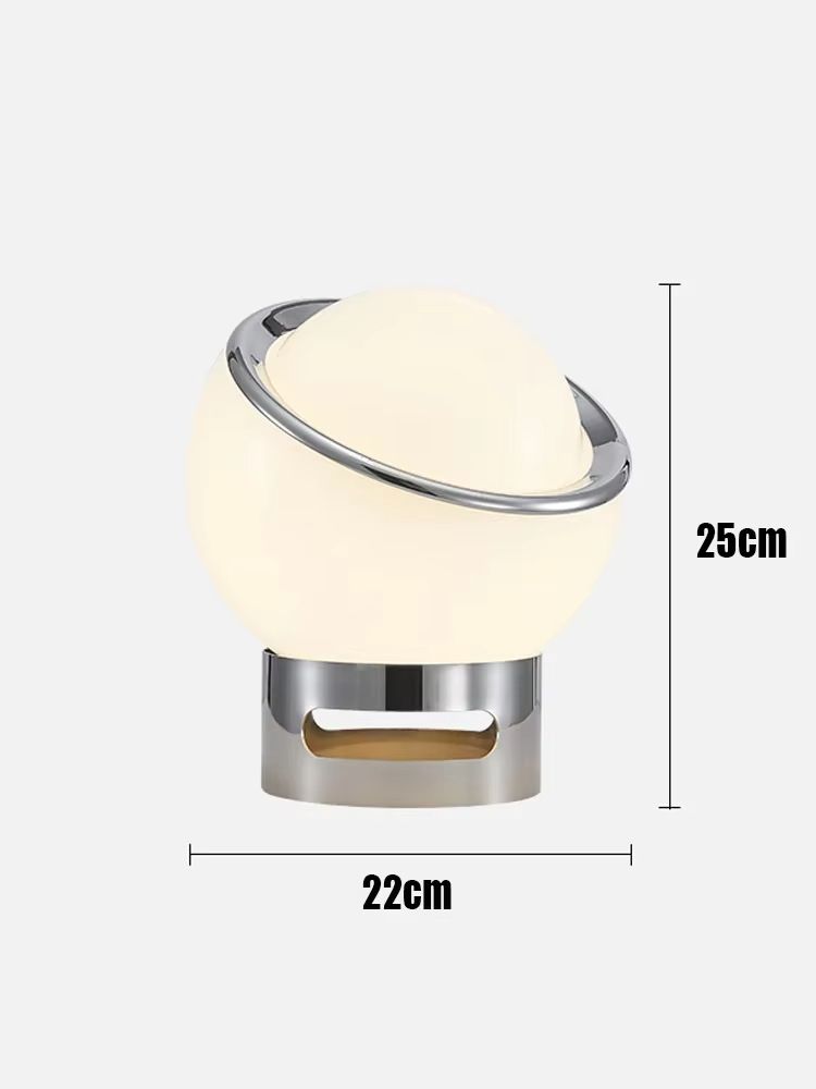 Lampe de table Bauhaus Planet – Veilleuse LED moderne pour chambre, restaurant et hôtel, luminosité réglable, rechargeable par USB_voghion.com