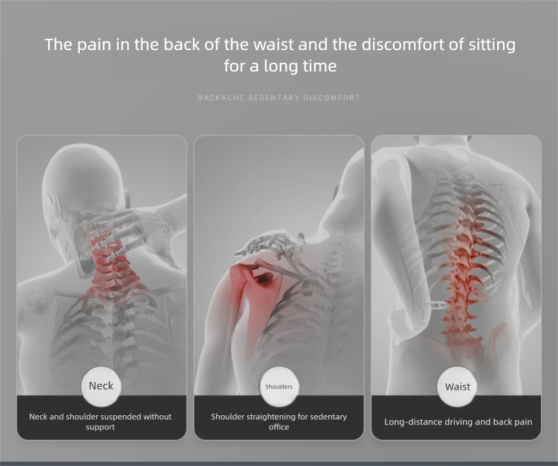 Cuscino massaggiante per tutto il corpo con calore, massaggio Shiatsu per collo, schiena e spalle, per uso domestico, ufficio e auto._voghion.com