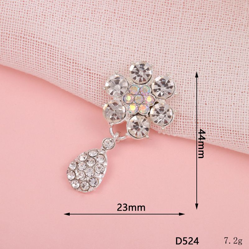 1 Piece 1 Set Alloy Flower Pendant Jewelry Accessories_voghion.com