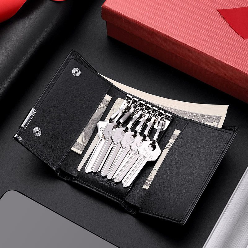Emperor Paul Men's Wallet Leather Large Capacity Multi-Functional Car Key Short Card Holder For Men_voghion.com