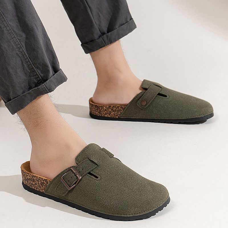 Unbeatable Quality New Plus Size Couple Semi Slippers Fashionable Style For Wearing Outside, With Toe Caps And Thick Soled Men's Sneakers_voghion.com