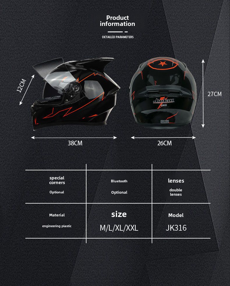 Doppellinsen-Motorradhelm Herren-Trailrunning-Helm Elektrischer Damen-Winter-Vollschutzhut-Integralhelm_voghion.com