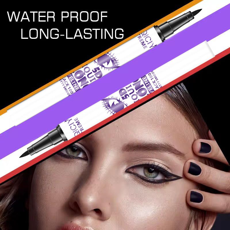 QICIY Wasserfester, ultrafeiner, dichter, wischfester Eyeliner_voghion.com