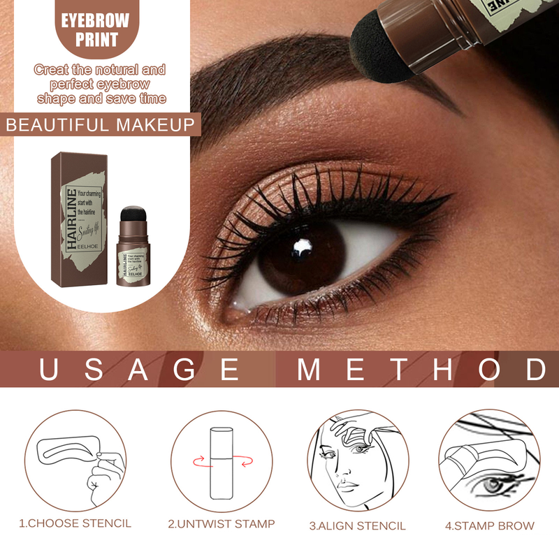 is Eelhoe-print natuurlijk en lui, gemakkelijk wenkbrauwen tekenen, snel make-up aanbrengen, haarlijn-wenkbrauwcake repareren_voghion.com