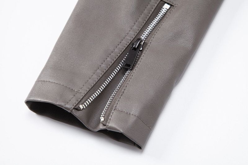 Giacca in pelle spessa, versatile, foderata in pile, vestibilità slim, da uomo, autunno inverno 2025, nuova taglia forte_voghion.com