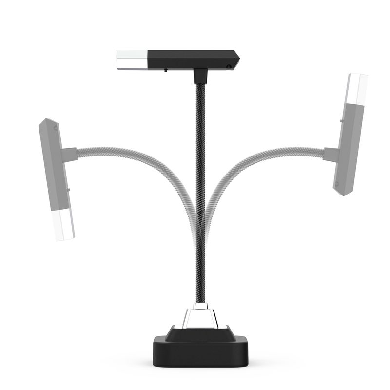 New wired dynamic metal hose bendable RGB backlit computer desktop microphone for live streaming_voghion.com