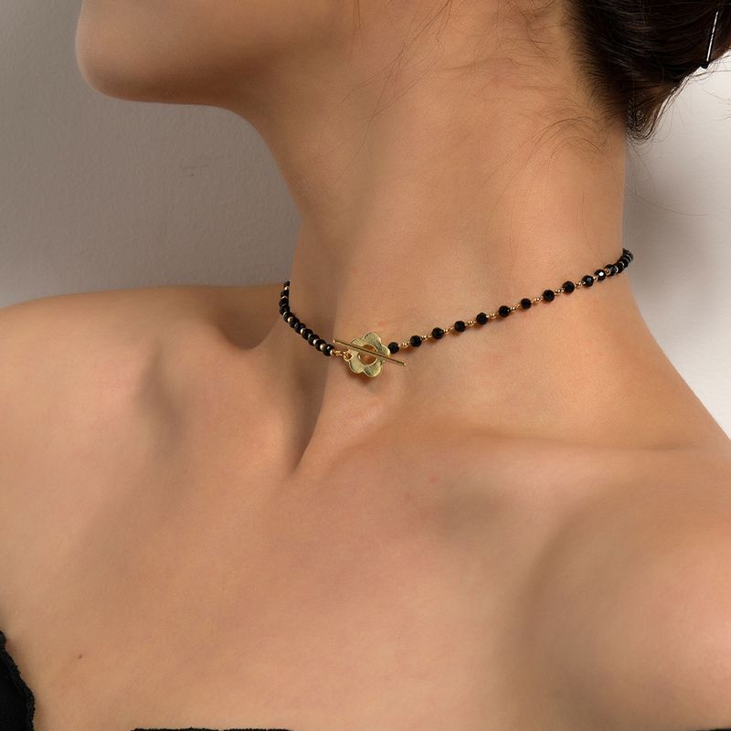 Klaar Voorraad SUMENG 2024 Nieuwe Mode Zwarte Kristallen Glazen Kralen Ketting Choker Ketting Voor Vrouwen wer Lariat Lock Collar Geschenken_voghion.com