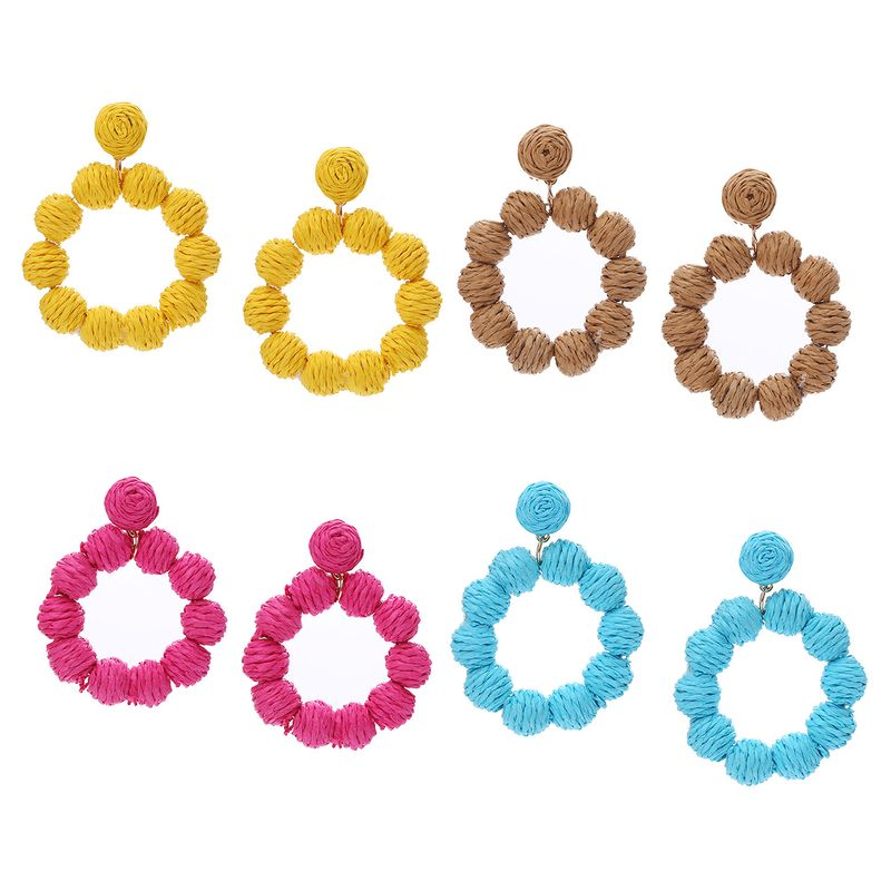 Yamaler 1 Paar tropfenförmige, runde Ohrringe im Urlaubsstil, baumelnde Ohrringe für den Urlaub_voghion.com