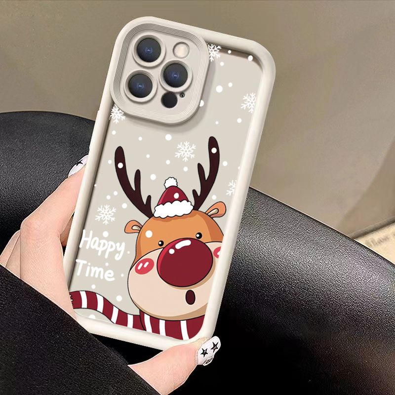 Christmas Elk Deer Print Graphic Phone Case For IPhone 17 16 Pro Cases For IPhone Air 16 15 14 13 12 11 Pro Max 16 15 14 Plus 13 Cover_voghion.com