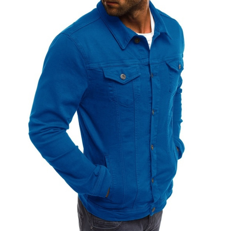Men's Casual Solid Color Jacket Cardigan Button Cargo Jacket_voghion.com