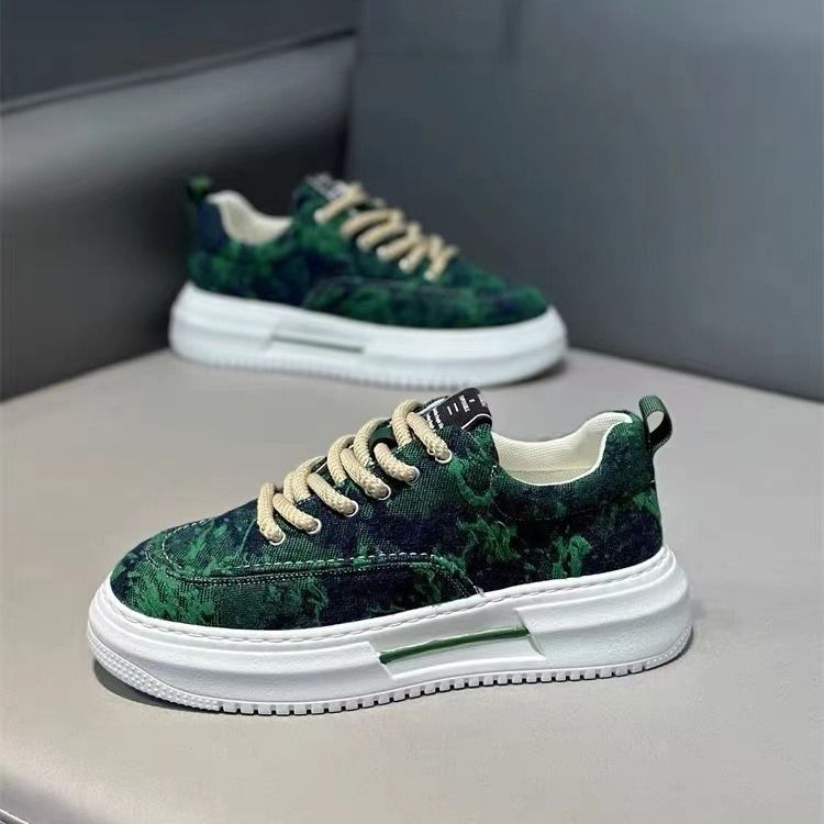 2024 Sommer Neue Mode Low Cut Dicke Sohle Koreanische Vielseitige Herrenschuhe_voghion.com