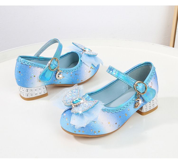 Mädchen high heels kinder regenbogen prinzessin schuhe Frühling und Herbst neue kleine mädchen einzelnen schuhe medium und große kinder kristall schuhe leder sho_voghion.com