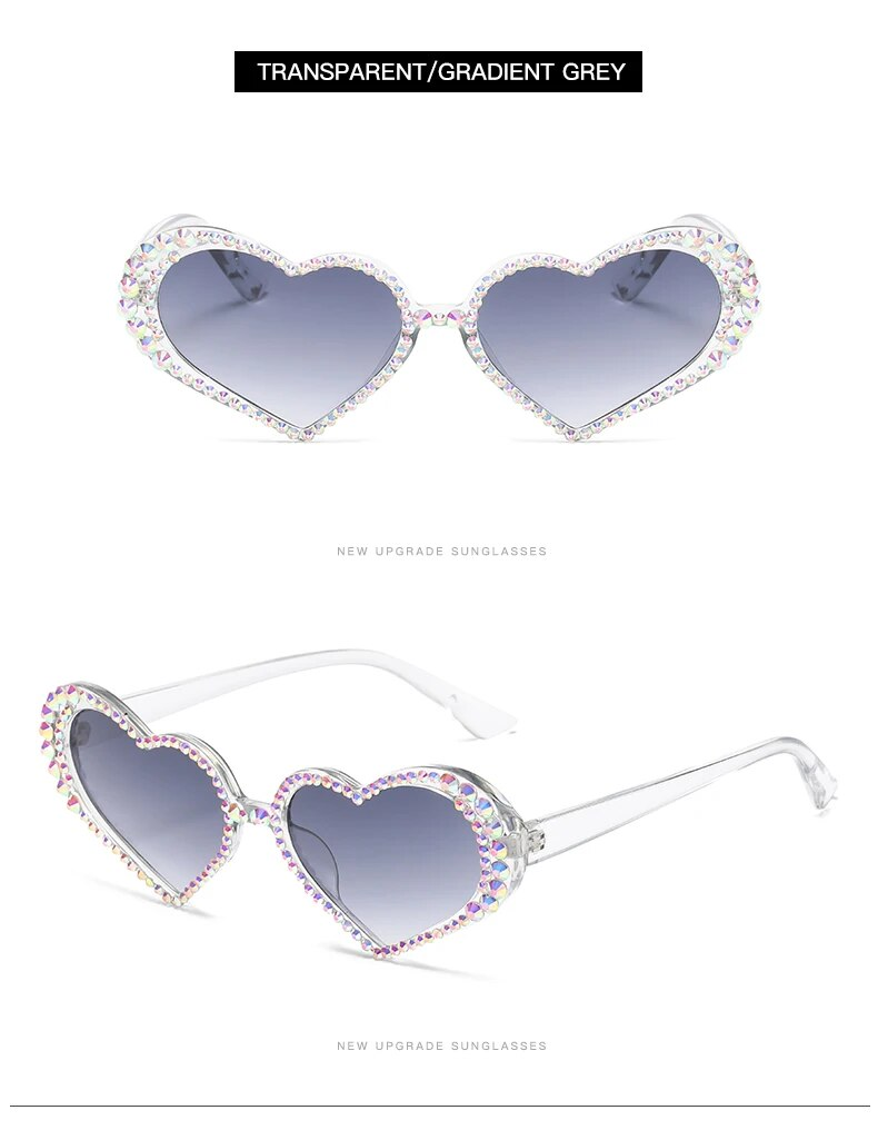 Nouvelles lunettes de soleil Water Diamond couleur bonbon Design femme punk grande monture lunettes pour femmes marque strass nuances_voghion.com