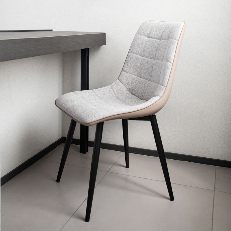 2er Set Esszimmerstühle Mit Leinenstoff, Metallgestell_voghion.com