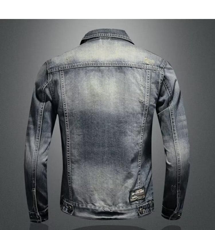 Jaqueta masculina retrô com zíper e gola alta, roupa de trabalho para ciclismo e motocicleta_voghion.com