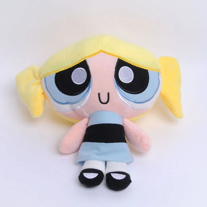 Új 3db/tétel 20cm Rajzfilm anime Pindúrlányok plüssjátékok Aranyos Virág Boglárka Buborékok töltött plüss babák Ajándékok Gyermekeknek_voghion.com