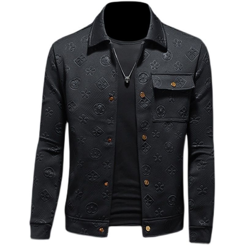 2025 vår och höst, ny trendig stilig jacka Lätt lyxmodeslag, exklusiv jacka för män, koreansk version Slim Fit_voghion.com
