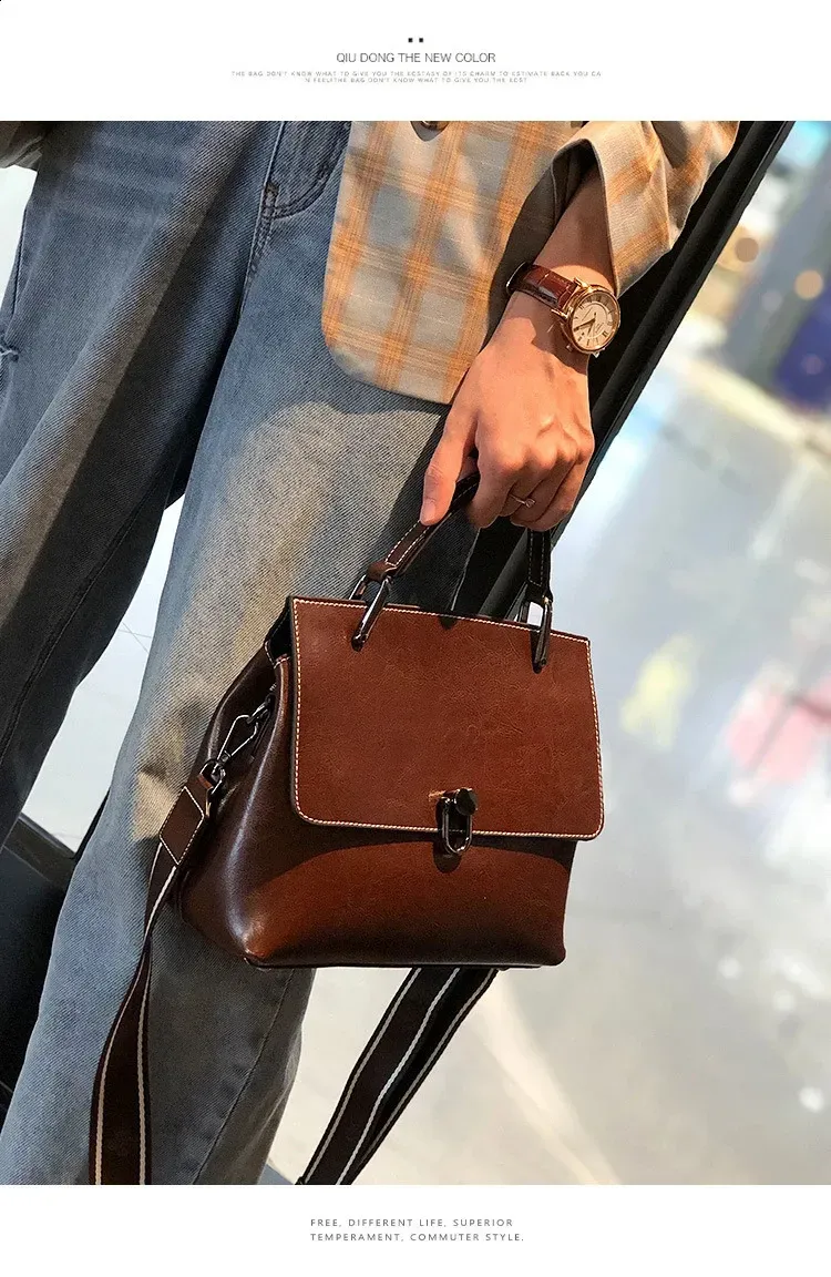 Toptrends Vintage Vera Pelle Tracolla Larga Borse a Tracolla per Donna Trend Er Borse da Donna con Manico Corto_voghion.com