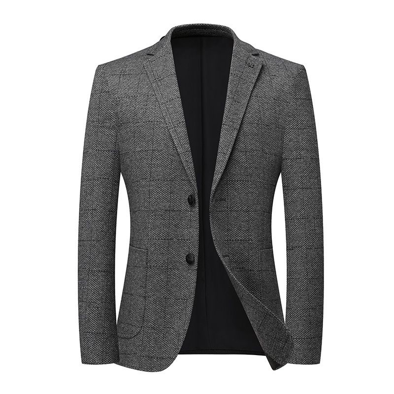 Qian Niao Ge Rahat Ceket Yeni Moda Üst Düzey İş Elbisesi Üst Tek Batılı Erkek Kalın_voghion.com