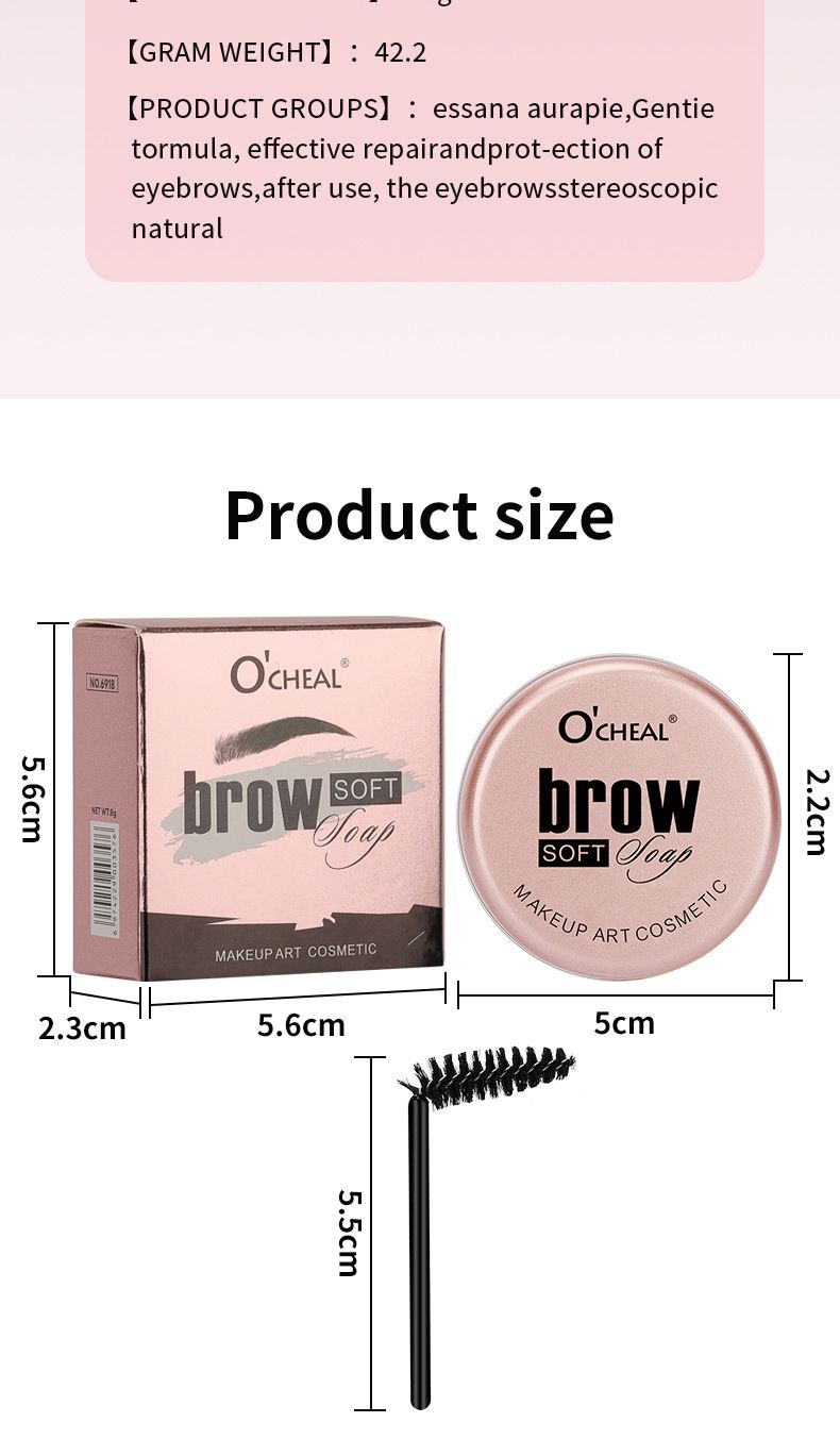 Crème pour sourcils OCHEAL Wild 8 g, liquide naturel, transparent, incolore, gel modelant, savon pour sourcils, gel pour sourcils, artefact naturel pour sourcils sauvages_voghion.com