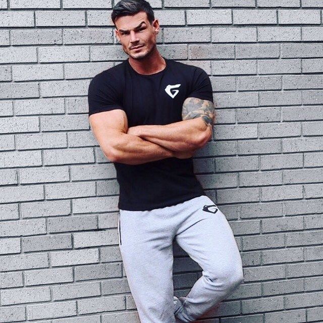 Muscle Brothers Summer New Round Neck Sports Fitness Short Sleeve Breathable Leisure Training Men's T-shirt Trendy_voghion.com