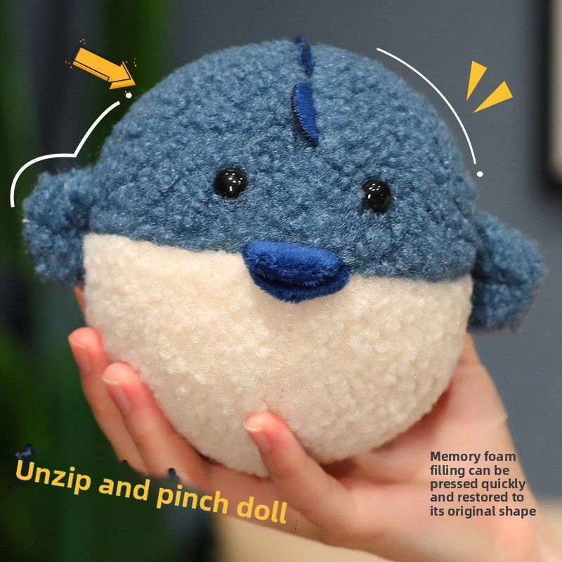 Giocattolo antistress a forma di pizzico, a forma di pesce palla, a forma di pinguino, per bambine, regalo di laurea, piccolo, bambola rana_voghion.com