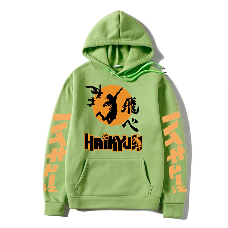 2023 Höst/vinter Nytt tryck Anime Volleyboll Ungdom Cartoon Day Anime Lös luvtröja för män och kvinnor_voghion.com