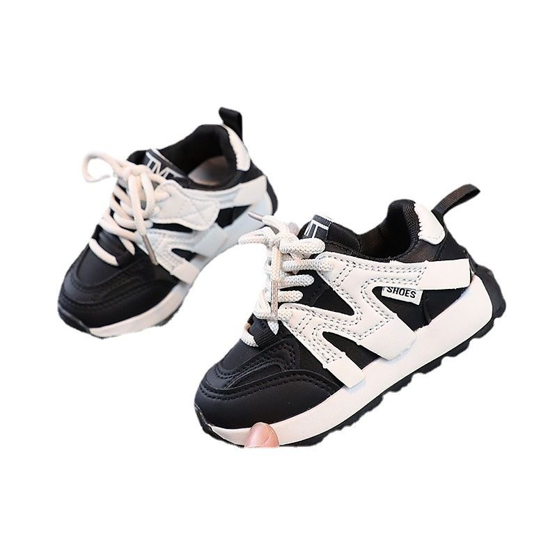 Lány bőr arcú apa 1-6 éves 3 fiú puha talpú csúszásgátló túrázáshoz koreai változat sokoldalú sportcipők_voghion.com