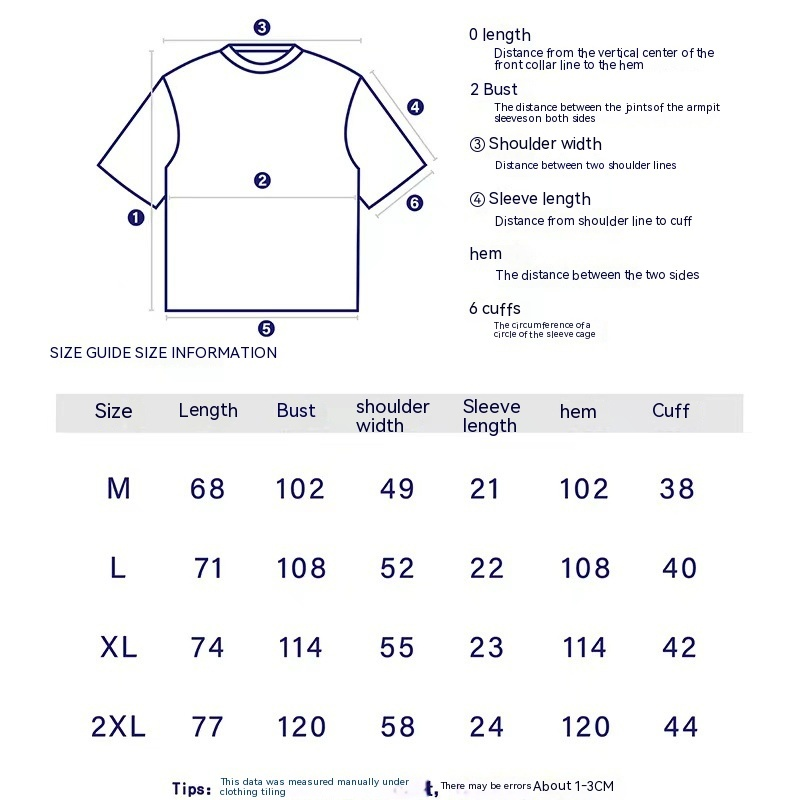 2023 Spring/summer New Cotton Loose American Fa Brand T-shirt Men's and Women's Top Youth Student Class Clothing_voghion.com