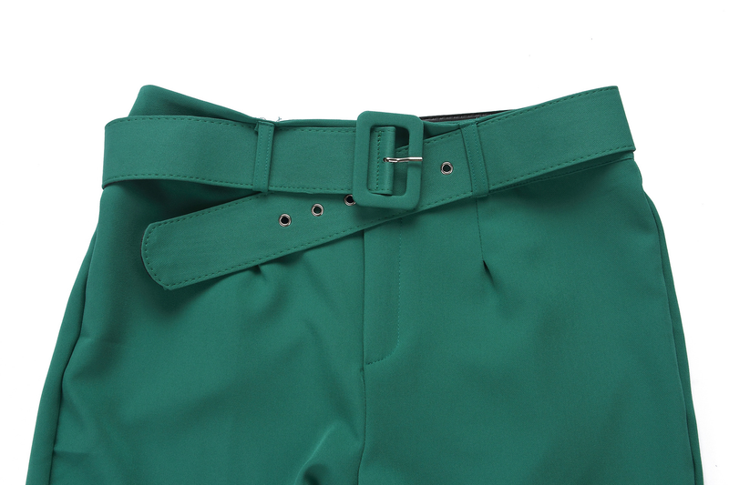 Freizeithose mit hoher Taille, Slim-Fit-Anzughose, Damenhose, Herbst-Berufshose_voghion.com