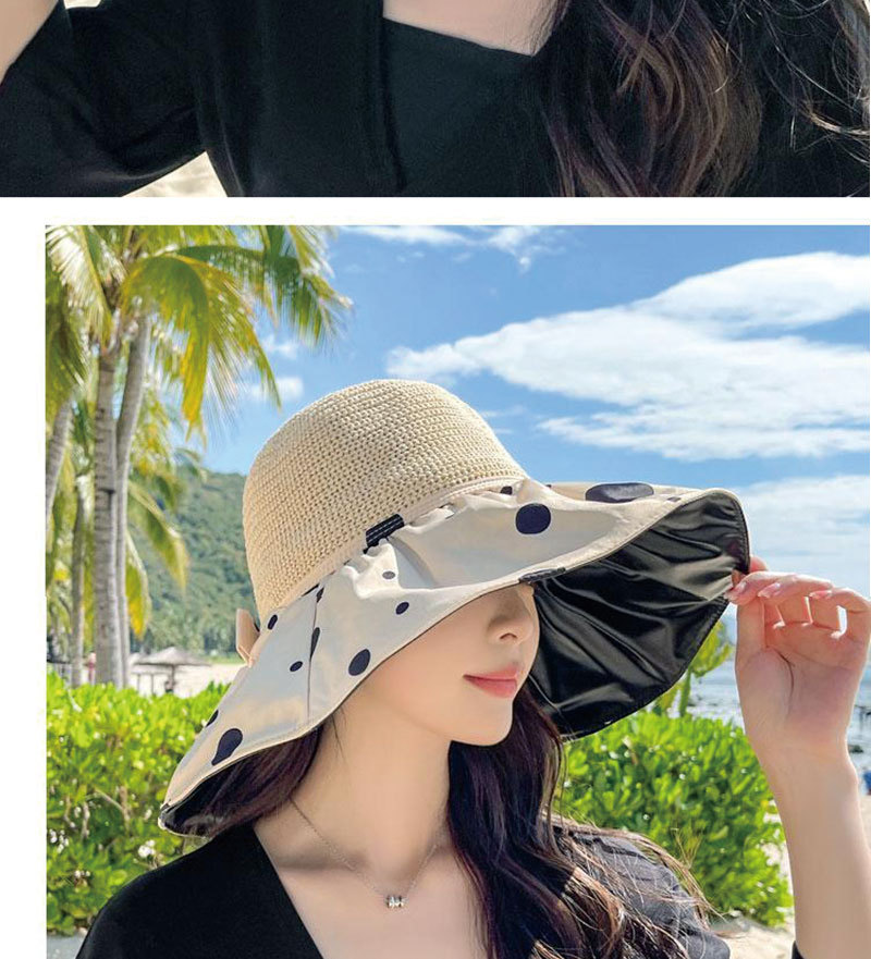 Versione coreana della spiaggia a tesa oversize per il pescatore versatile in gomma nera minimalista da esterno da donna con incavo_voghion.com