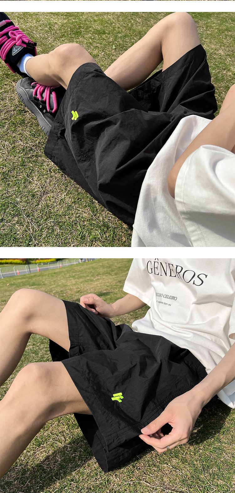 Ice Silk Quick Drying Outdoor Shorts Men's Summer Thin Cool Trendy Brand Pants For Casual Loose Running Sports Capris_voghion.com