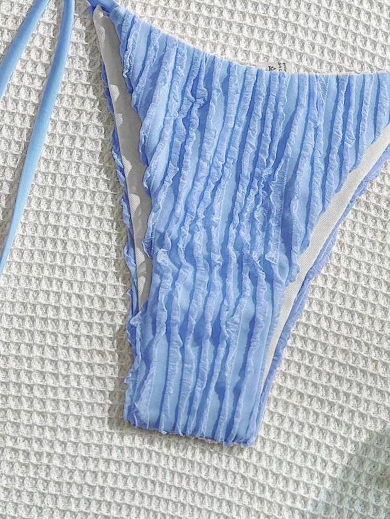 Abbigliamento da donna, nuovo costume da bagno bikini sexy con spacco, due pezzi, con coulisse e schiena scoperta_voghion.com