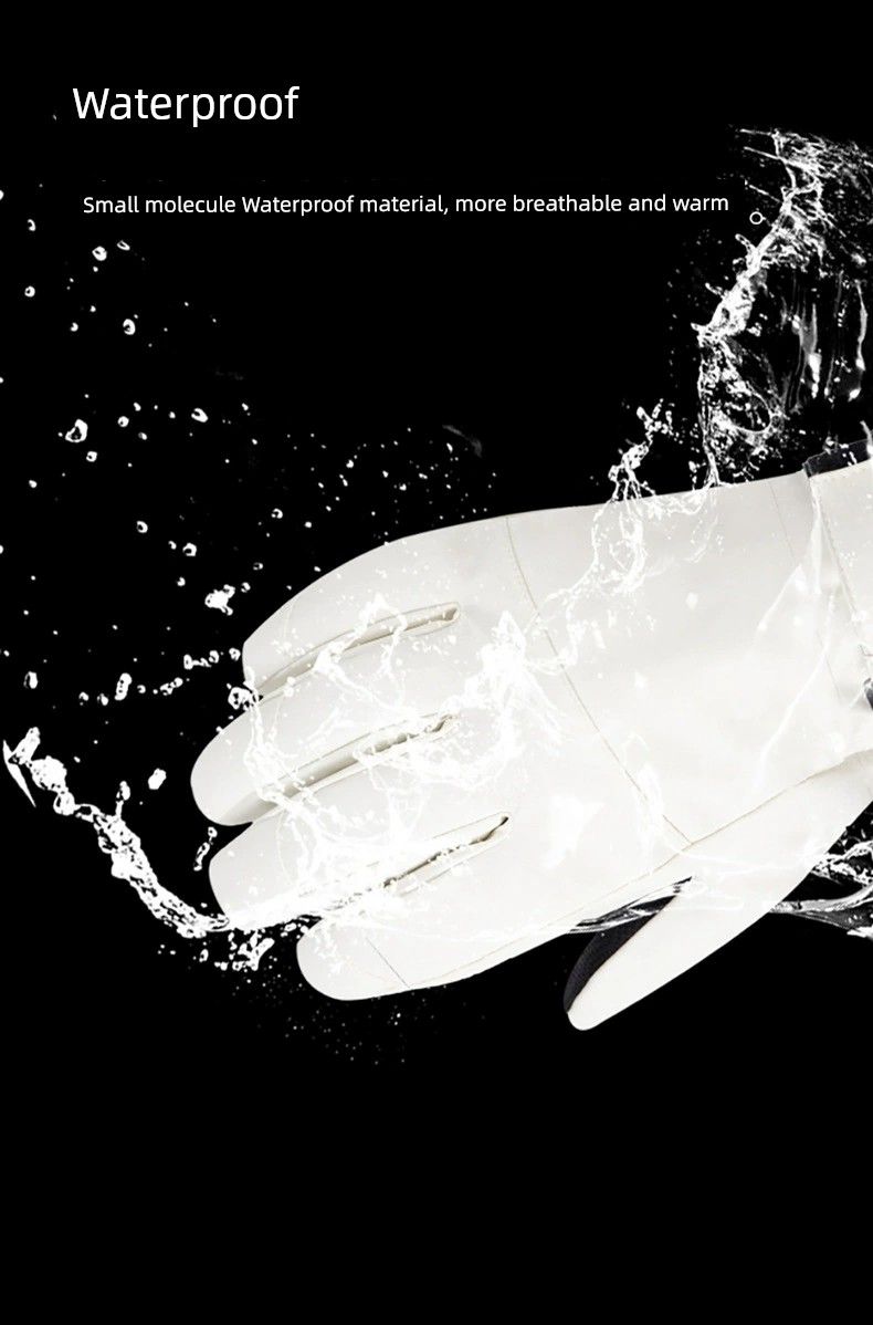 5-Finger-Touchscreen-Skihandschuhe für Männer und Frauen, wasserdicht, strapazierfähig, Heattech-Einzel- und Doppelboardhandschuhe mit Armband_voghion.com