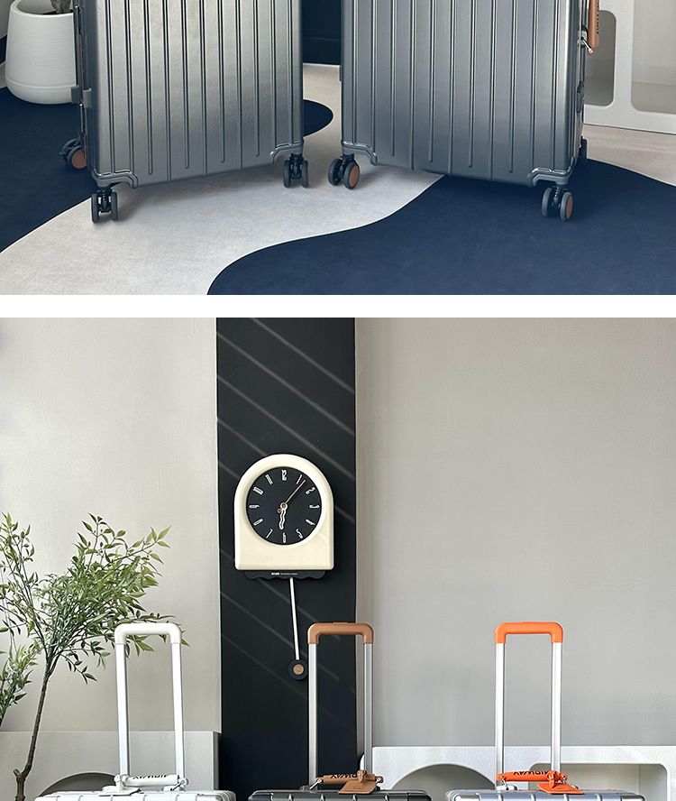 Airway Multifunctional Suitcase Female Aluminum Frame Trolley Case Male Password Case Large Capacity Suitcase Boarding Case 20PC_voghion.com