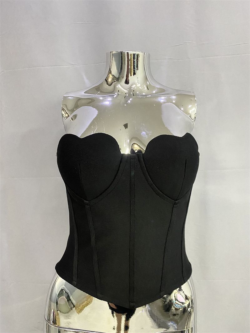 Women's clothing Lovely heart design sexy tube top hot girl fashion wear single item_voghion.com