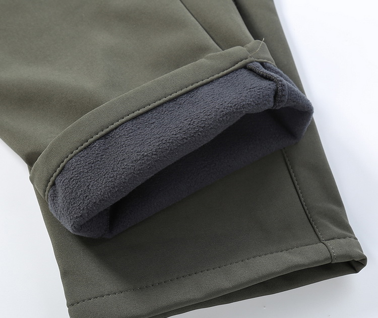 Pantaloni impermeabili elasticizzati da uomo Pantaloni casual invernali spessi caldi in pile di pelle di squalo Pantaloni sportivi da uomo_voghion.com
