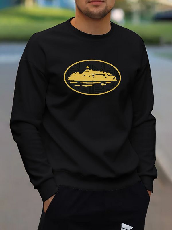 Maglione da uomo con lettere e strass, a righe, con fondo a camicia, primavera e autunno, abbigliamento da uomo, nero, girocollo, casual da strada_voghion.com