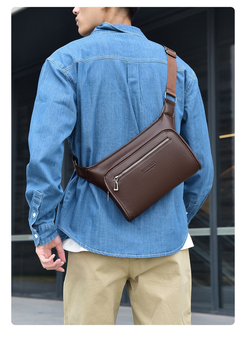 Borsa a tracolla semplice, design di alta qualità, borsa a tracolla da uomo casual da lavoro, grande capacità_voghion.com