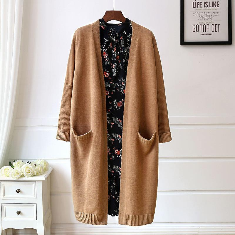 Damesjas lente en herfst nieuwe effen kleur temperament eenvoudig gebreid vest voor dames_voghion.com