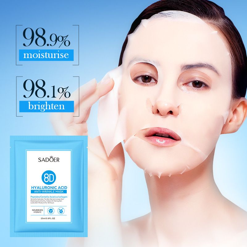 All English Super 8D Acido Ialuronico Maschera viso antirughe nutriente e idratante_voghion.com