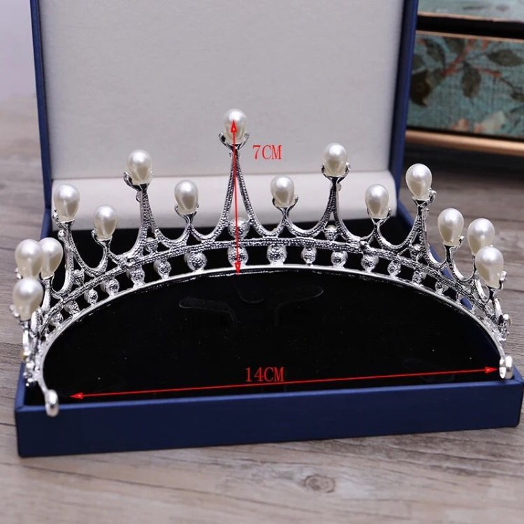Couronne de mariée princesse coréenne, diadème en perles blanches, accessoires pour robe de mariée, vente directe d'usine, nouvelle collection_voghion.com