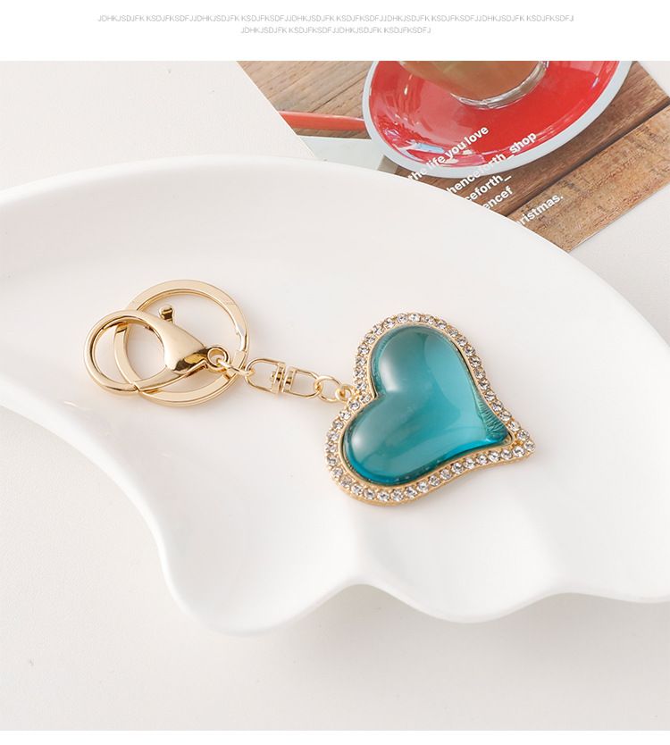 Fashion Ancient Elegant Medieval Palace Style Heart Car Keychain Women's Bag Pendant_voghion.com