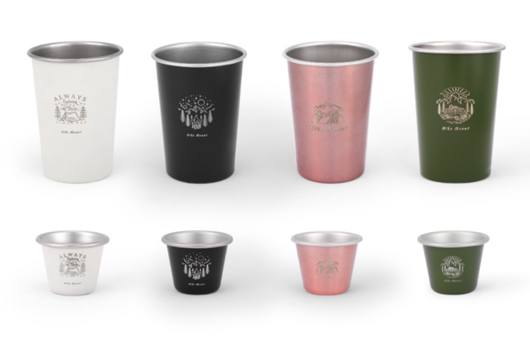 Outdoor Camping Mount Edelstahl Tragbare Bier Kaffee Trinken 350ML Wasser Tasse_voghion.com