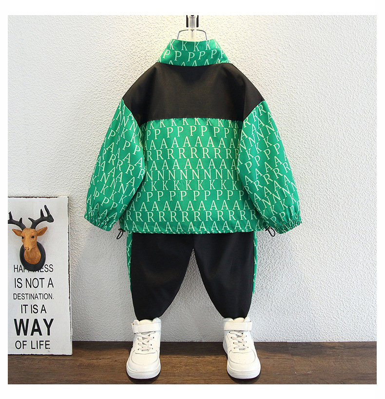 Bērnu apģērbu komplekts zēniem — 2023. gada jauns, moderns mazuļu pavasara un rudens sezonas skaists sporta veids_voghion.com