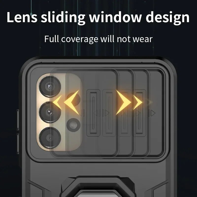 Pouzdro Armor pro Samsung Galaxy S24 Ultra S23 Plus, ochranný kryt, posuvný objektiv, fotoaparát s kroužkem, držák do auta, skořepina, Coke_voghion.com