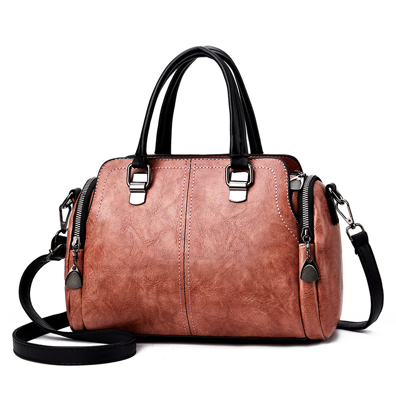 Sac à main en cuir souple pour femmes d'âge moyen, grande capacité, asymétrique épaule dénudée, nouvelle mode 2024_voghion.com
