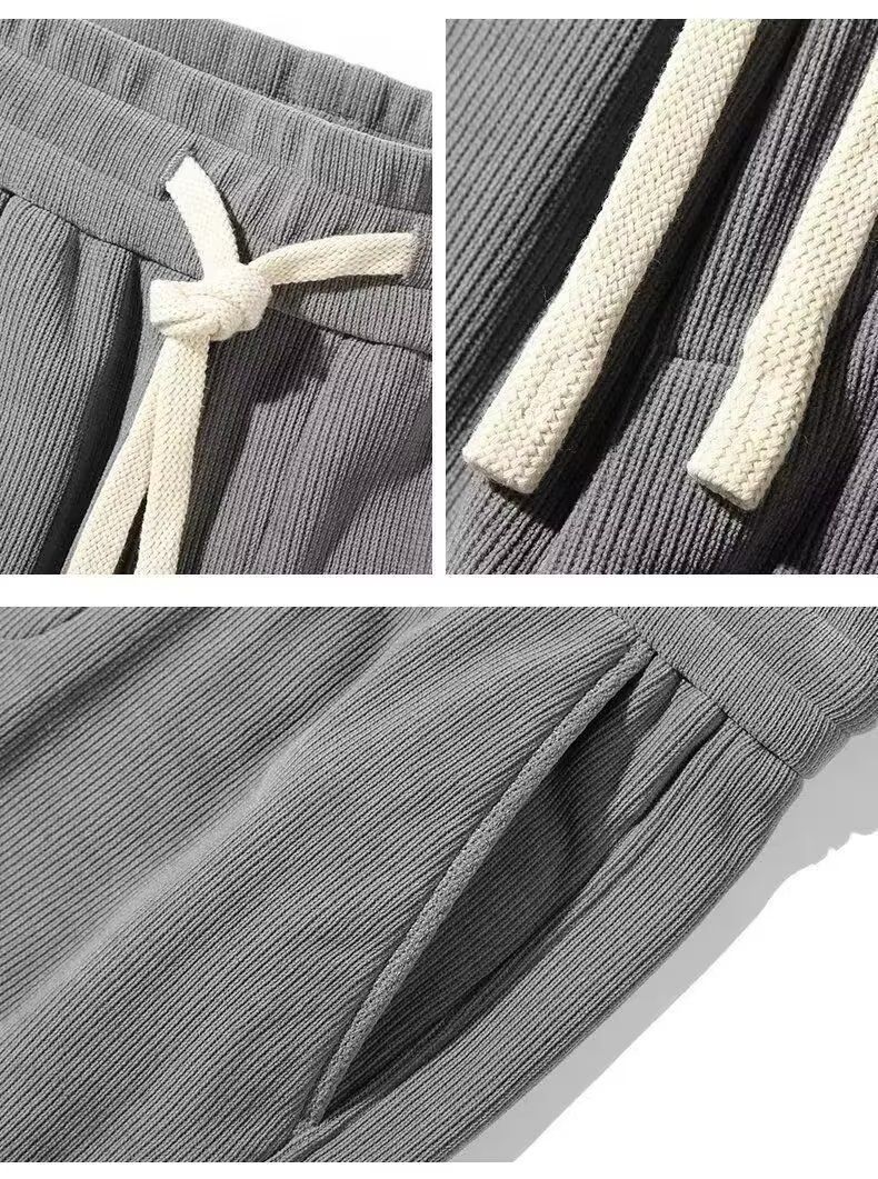 Herrenbekleidung Herren Casual All-Match-Hosen Cord-Sporthosen Winter plus Samt verdickte All-Match-Hosen mit lockeren, warmen Bündchen_voghion.com